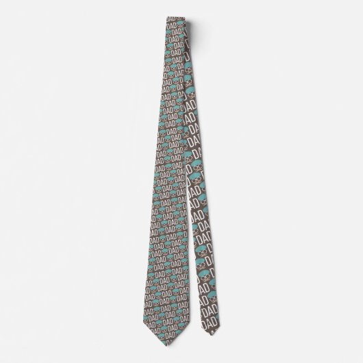 Father's Day Dad Pattern Necktie Tie ネクタイ (正面)