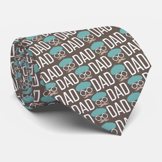 Father's Day Dad Pattern Necktie Tie ネクタイ (ロール)