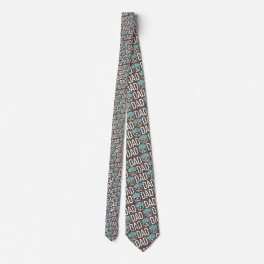 Father's Day Dad Pattern Necktie Tie ネクタイ (裏面)