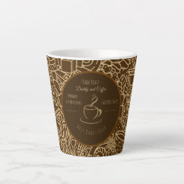 Fathers Day, Daddy and Coffee,Best Daddy Ever カフェラテマグ