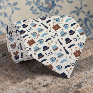 Father's Day Dapper Dad Pattern Necktie Tie ネクタイ