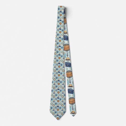 Father's Day Dapper Dad Pattern Necktie Tie ネクタイ (正面)