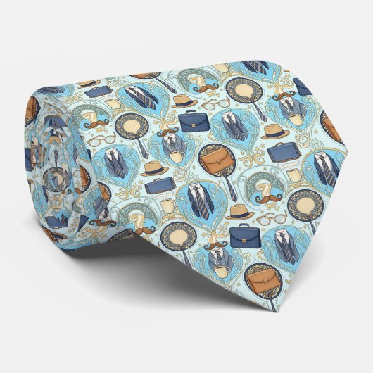 Father's Day Dapper Dad Pattern Necktie Tie ネクタイ (ロール)