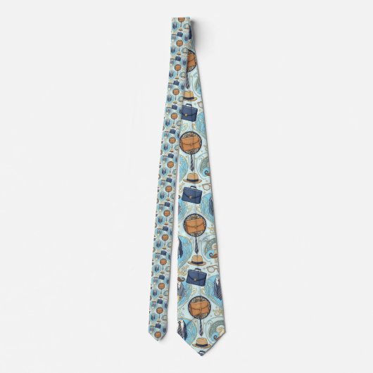 Father's Day Dapper Dad Pattern Necktie Tie ネクタイ (裏面)