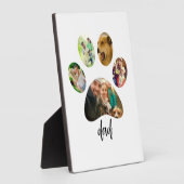 Father's Day Dog Dad | 5 Paw Print Photo Collage フォトプラーク (側面)