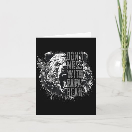 Father's Day Don't Mess With Papa Bear  カード (正面)