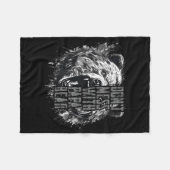 Father's Day Don't Mess With Papa Bear フリースブランケット (正面(横))