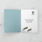Father's Day Ducks and Labrador Retriever  カード (内部)