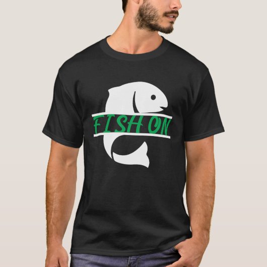 Father's Day Fishing Fisherman Fish On Rod Tシャツ (正面)