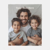 Fathers Day Fleece Blanket Custom Photo Text Gifts フリースブランケット (正面)