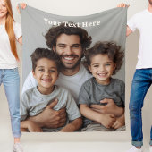 Fathers Day Fleece Blanket Custom Photo Text Gifts フリースブランケット