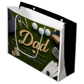 Father's Day for Golf Dad ラージペーパーバッグ (正面アングル)