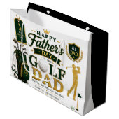 Father's Day for Golf Dad ラージペーパーバッグ (正面アングル)