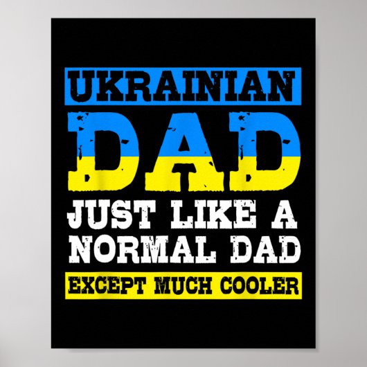 Fathers Day For Men Funny Ukrainian Dad ポスター (正面)