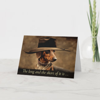 Fathers Day From Dog Cute Dachshund Hat カード