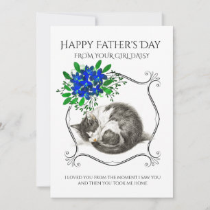 Father's Day from the Cat カスタムPhoto シーズンカード