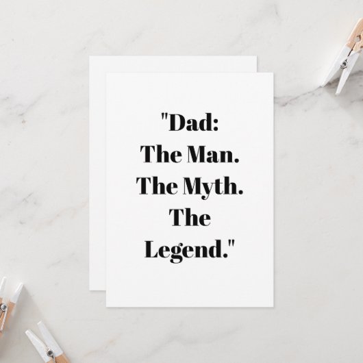 Father's Day Gift Card カード (正面/裏面インサイチュ)