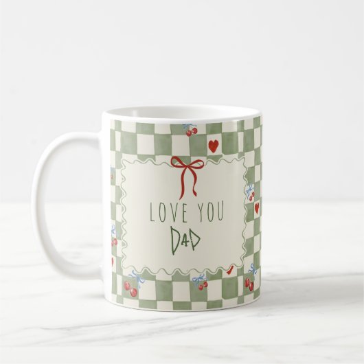 Father's Day Gift Custom Name Coffee Mug コーヒーマグカップ (左)