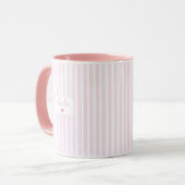 Father's Day Gift For Dad Pink stripes Mug マグカップ (正面左)