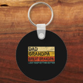 Fathers Day Gift From Grandkids Dad Grandpa Great キーホルダー (正面)
