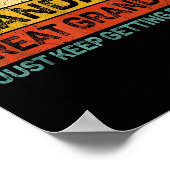 Fathers Day Gift From Grandkids Dad Grandpa Great  ポスター (角)