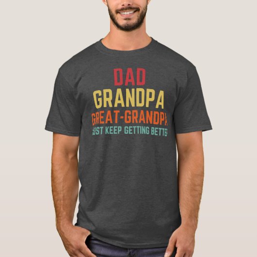 Fathers Day Gift From Grandkids Dad Grandpa Great Tシャツ (正面)