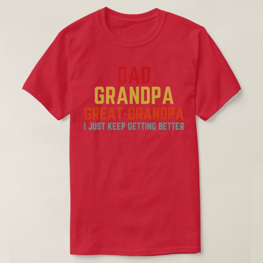 Fathers Day Gift from Grandkids Dad Grandpa Great  Tシャツ (デザイン正面)