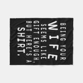 Father's Day Gift From Wife To Husband Sarcastic Q フリースブランケット (正面(横))