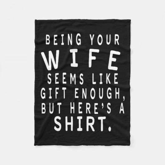 Father's Day Gift From Wife To Husband Sarcastic Q フリースブランケット (正面)