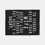 Father's Day Gift From Wife To Husband Sarcastic Q フリースブランケット (正面(横))