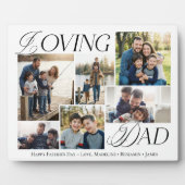 Fathers Day Gift Loving Dad Elegant Photo Collage フォトプラーク (正面)