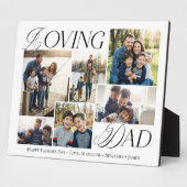 Fathers Day Gift Loving Dad Elegant Photo Collage フォトプラーク (側面)