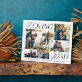 Fathers Day Gift Loving Dad Elegant Photo Collage フォトプラーク (側面)