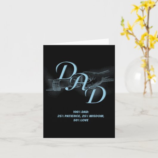 Father's Day Gift – Patience Wisdom Love Dad Quote カード (黄色い花)