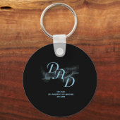 Father's Day Gift – Patience Wisdom Love Dad Quote キーホルダー (正面)