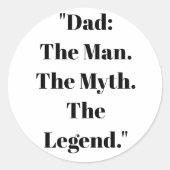 Father's Day Gift Sticker ラウンドシール (正面)