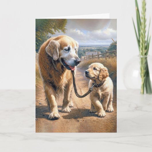 Father's Day Golden Retrievers カード (正面)