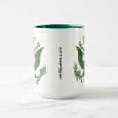 Fathers Day Golf Dad Green Eagle Crest Monogram マグカップ (中央)