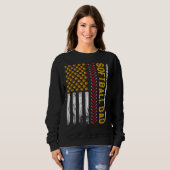 fathers day greatest best softball dad daddy fathe スウェットシャツ (正面フル)