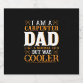 Father's Day I Am A Carpenter Dad スパークリングワインラベル (シングルラベル)
