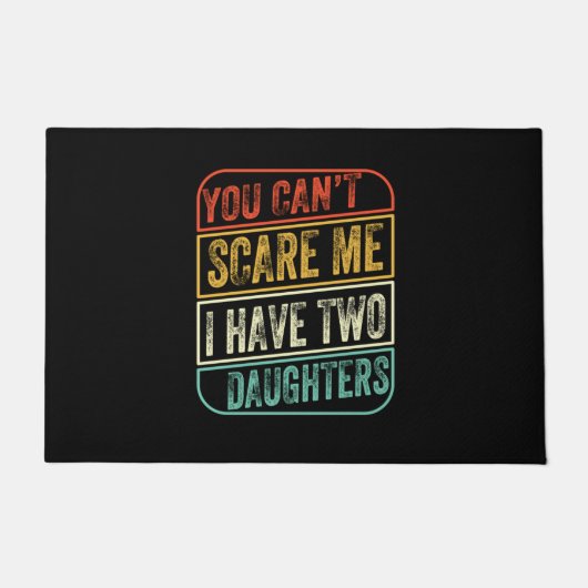 Father's Day I Have Two Daughters ドアマット (正面)
