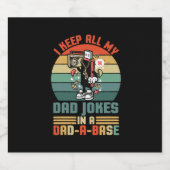Father's Day I Keep All My Daddy Jokes ビールラベル (シングルラベル)
