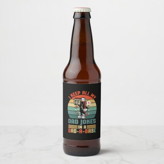 Father's Day I Keep All My Daddy Jokes ビールラベル (正面)