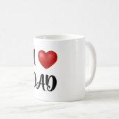 Father's Day I Love Dad Heart Explosion Gift コーヒーマグカップ (正面右)