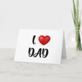Father's Day I Love Dad Heart Explosion Gift サンキューカード (正面)