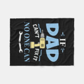 Father's Day If My Dad Can Not Fix It フリースブランケット (正面(横))