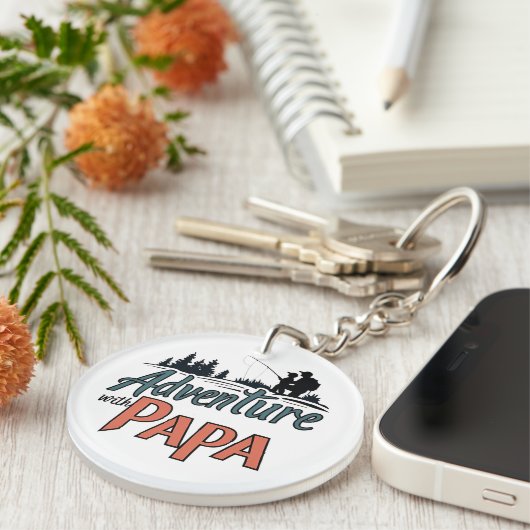 Father's Day keychain, the Best gift for papa キーホルダー (正面右)
