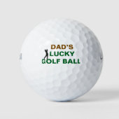 Fathers Day Lucky Golf Dad Name Design ゴルフボール (正面)
