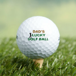 Fathers Day Lucky Golf Dad Name Design ゴルフボール
