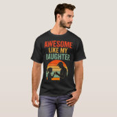 Fathers Day Men Awesome Like My Daughter Funny Dad Tシャツ (正面フル)